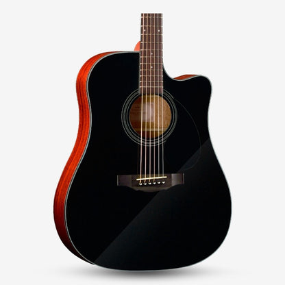 KEPMA EDC 41 inch Dreadnought Semi Acoustic Guitar w AcoustiFex® K-10 Pickup, Spruce Top, Side & Back Mahogany, EDC-K10