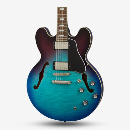 Epiphone ES-335 Pro Semi-Hollowbody with Humbucker (HH) Electric Guitar - Figured Blueberry Burst (ES335 / ES 335 )