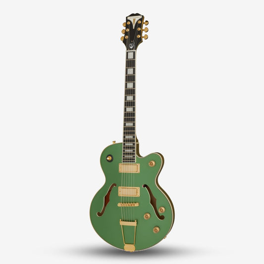 Epiphone Uptown Kat ES with Double Humbucker (HH) Semi-Hollow Electric Guitar - Emerald Green Metallic (UptownKat)