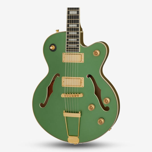 Epiphone Uptown Kat ES with Double Humbucker (HH) Semi-Hollow Electric Guitar - Emerald Green Metallic (UptownKat)