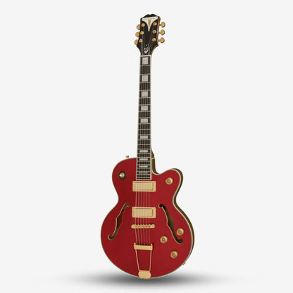 Epiphone Uptown Kat ES with Double Humbucker (HH) Semi-Hollow Electric Guitar - Ruby Red Metallic (UptownKat)