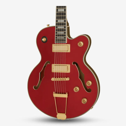 Epiphone Uptown Kat ES with Double Humbucker (HH) Semi-Hollow Electric Guitar - Ruby Red Metallic (UptownKat)