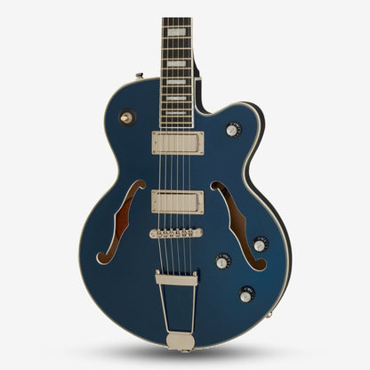 Epiphone Uptown Kat ES with Double Humbucker (HH) Semi-Hollow Electric Guitar - Sapphire Blue Metallic (UptownKat)