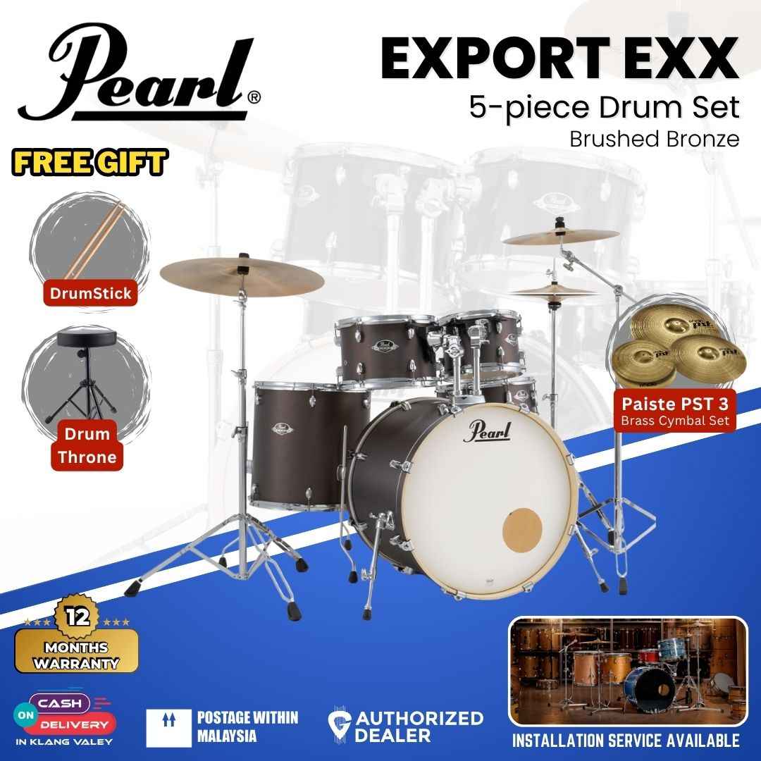 Pearl Export EXX 5-Piece Drum - Brushed Bronze – GUITARLICIOUS