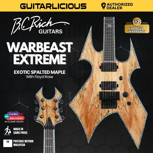 B.C. Rich Warbeast Extreme Exotic Spalted Maple With Floyd Rose