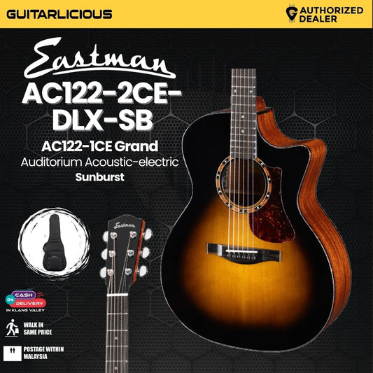 Eastman Guitars AC122-1CE-DLX Grand Auditorium Acoustic-electric Guitar - Sunburst (PRE-ORDER)
