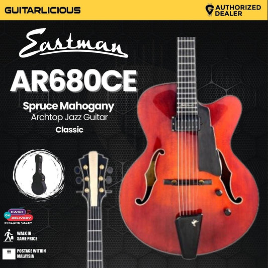 Eastman JP AR680CE Spruce Mahogany Archtop Jazz Guitar (PRE-ORDER)