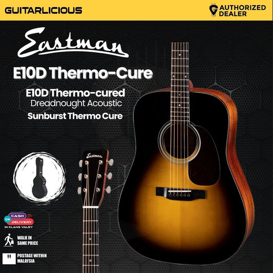 Eastman Guitars E10D Thermo-cured Dreadnought Acoustic Guitar - Sunburst