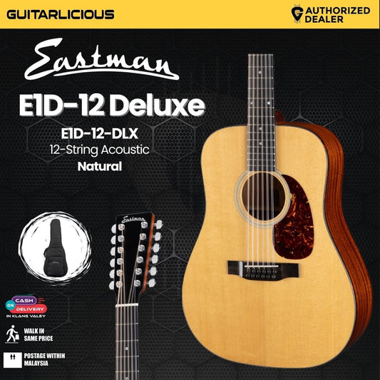 Eastman E1D-12-DLX 12-String Acoustic Electric Guitar