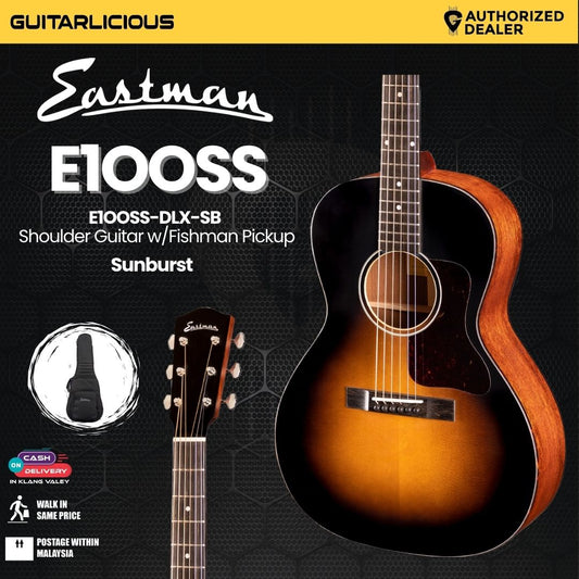 Eastman E1OOSS-DLX-SB Sitka/Sapele Sunburst Slope Shoulder Guitar w/Fishman Pickup