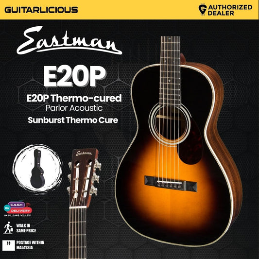 Eastman Guitars E20P Thermo-cured Parlor Acoustic Guitar - Sunburst