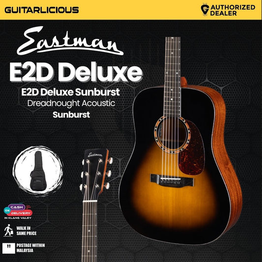 Eastman E2D Deluxe Sunburst Dreadnought Acoustic Electric Guitar