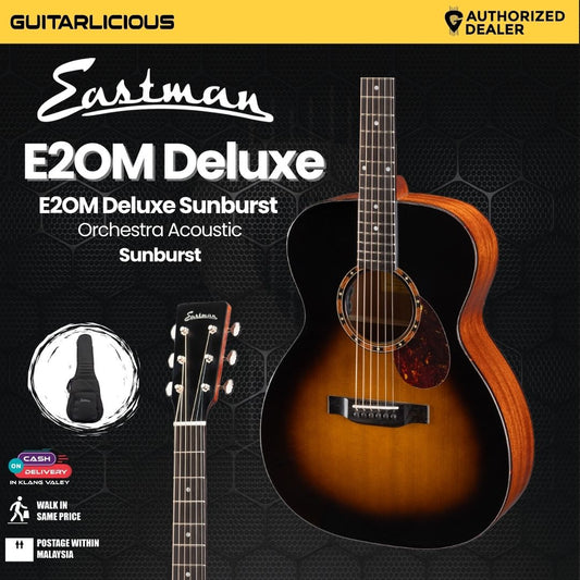 Eastman E2OM Deluxe Sunburst Orchestra Acoustic Electric Guitar