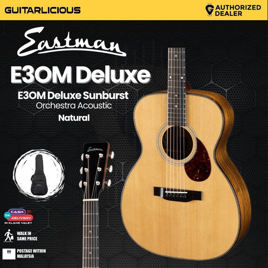 Eastman E3OM Deluxe Orchestra Acoustic Electric Guitar - Natural (Pre-Order)