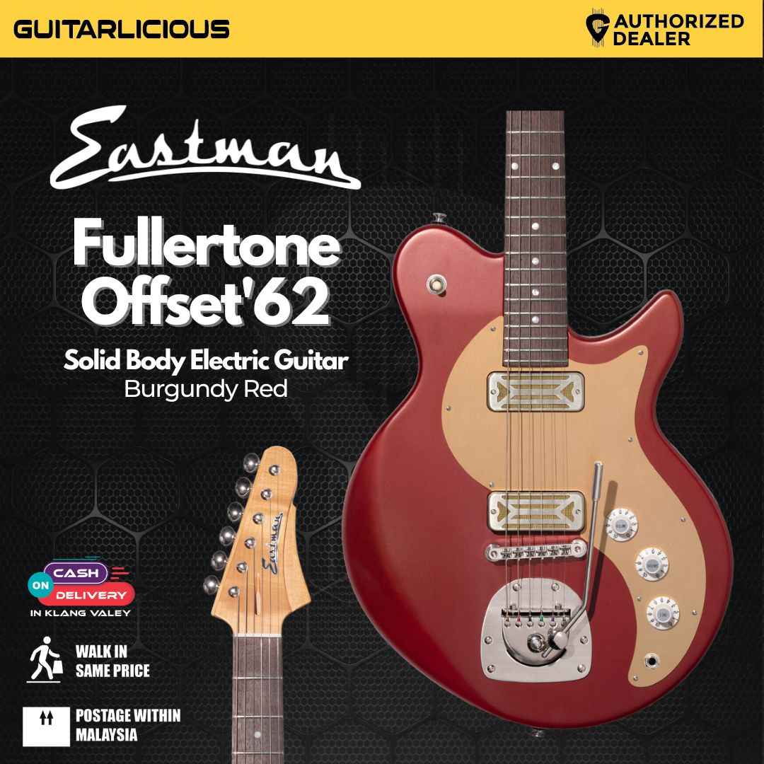 Eastman FT-Offset'62-BR Fullertone Solid Body Electric Guitar - Burgundy Red