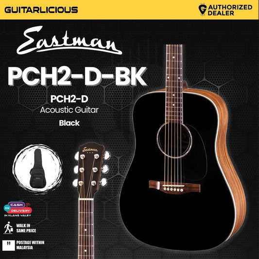 Eastman Guitars PCH2-D Acoustic Guitar - Black (PRE-ORDER)