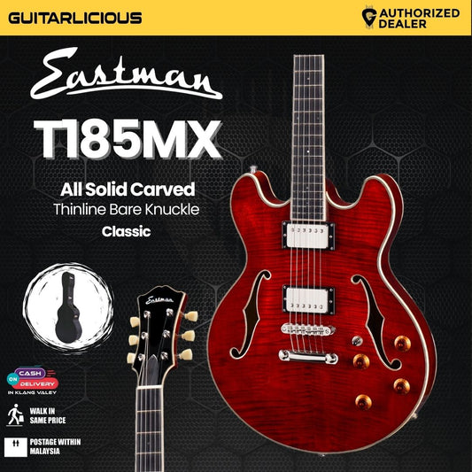 Eastman T185MX All Solid Carved Thinline Bare Knuckle HB Pickups - Classic (PRE-ORDER)