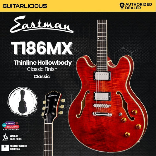 Eastman T186MX Thinline Hollowbody Classic Finish Electric Guitar - Classic (PRE-ORDER)