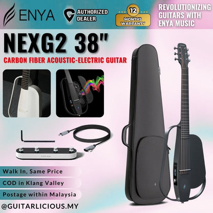 Enya NEXG 2 38 inch Carbon Fiber Acoustic-Electric Guitar - Black ( NEXG-2 / NEXG2-BK )