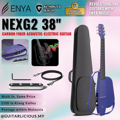 Enya NEXG 2 38 inch Carbon Fiber Acoustic-Electric Guitar / Silent Guitar  - PURPLE ( NEXG-2 / NEXG2-PPL / NEXG2 )