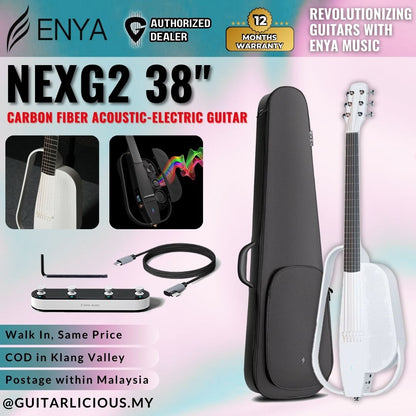 Enya NEXG 2 38 inch Carbon Fiber Acoustic-Electric Guitar - White ( NEXG-2 / NEXG2-WH )