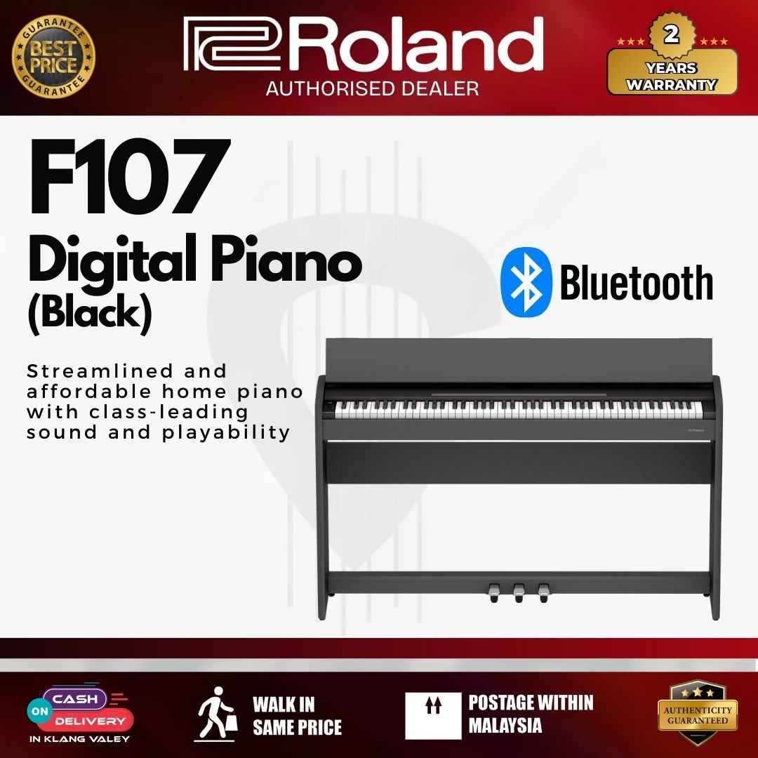 Roland F107 88-Keys Digital Piano -  Black