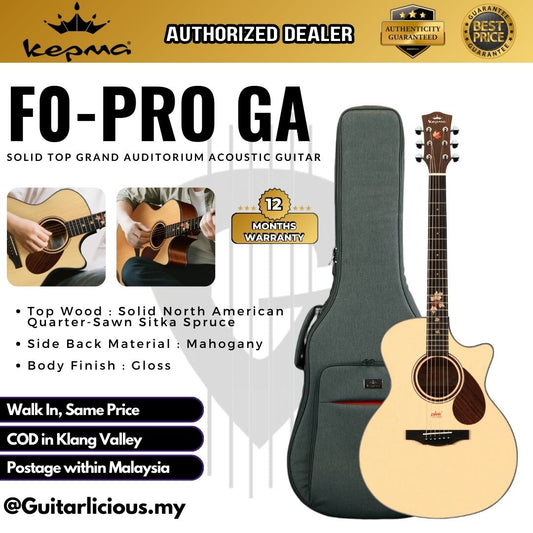 Kepma F0-PRO GA Solid Top Grand Auditorium Acoustic Guitar - F0-PRO