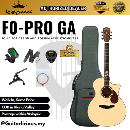 Kepma F0-PRO GA Solid Top Grand Auditorium Acoustic Guitar - F0-PRO