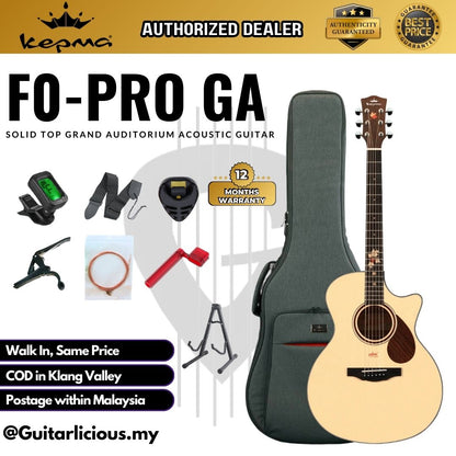 Kepma F0-PRO GA Solid Top Grand Auditorium Acoustic Guitar - F0-PRO