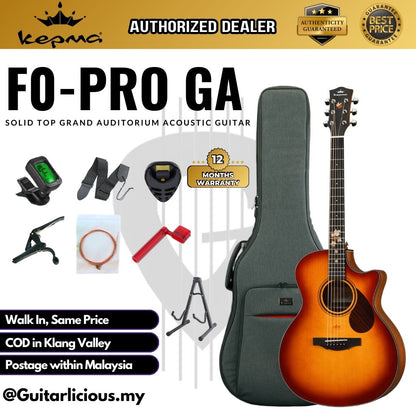 Kepma F0-PRO GA Solid Top Grand Auditorium Acoustic Guitar - F0-PRO