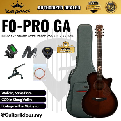 Kepma F0-PRO GA Solid Top Grand Auditorium Acoustic Guitar - F0-PRO