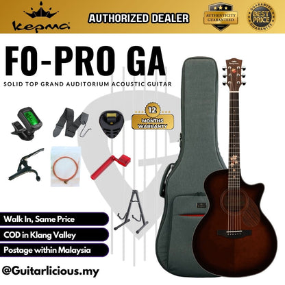 Kepma F0-PRO GA Solid Top Grand Auditorium Acoustic Guitar - F0-PRO