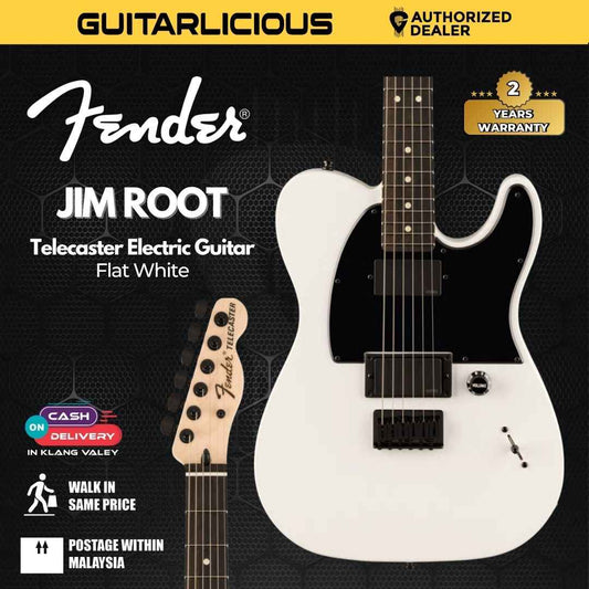 Fender Artist Jim Root Telecaster Guitar, Ebony Neck, Flat White