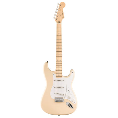 Fender Artist Jimmie Vaughan Tex Mex Stratocaster Guitar, Maple Neck, Olympic White, w/Bag