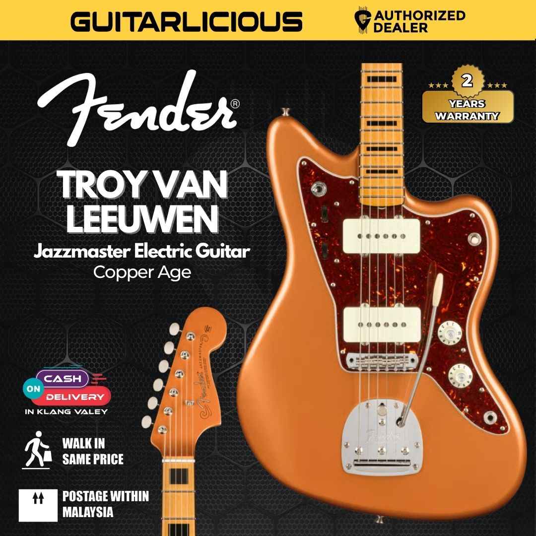 Fender Troy Van Leeuwen Jazzmaster Electric Guitar, Maple FB, Copper Age