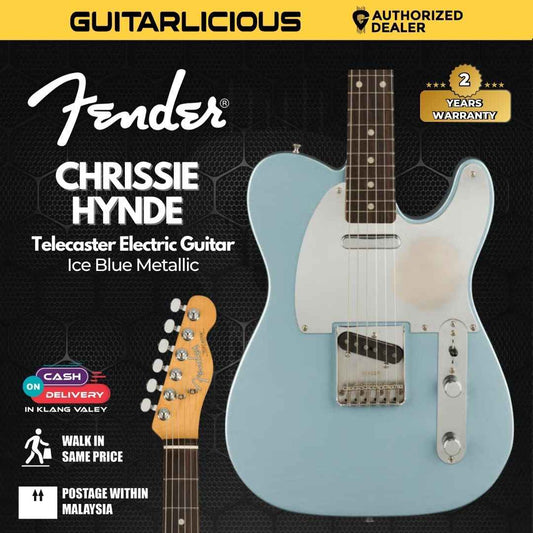 Fender Chrissie Hynde Telecaster Electric Guitar, RW FB, Ice Blue Metallic