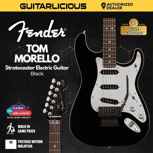 Fender Tom Morello Signature Stratocaster Electric Guitar, Black