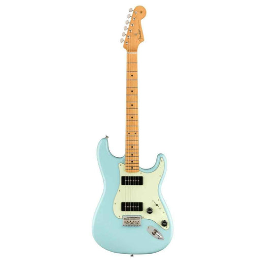 Fender Noventa Stratocaster Electric Guitar, Maple FB, Daphne Blue
