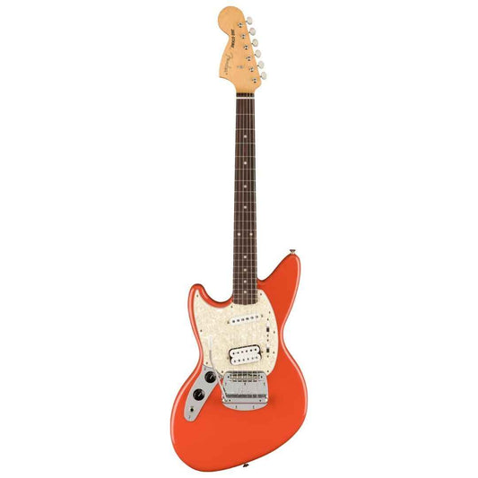 Fender Kurt Cobain Jag-Stang Left-handed Electric Guitar, RW FB, Fiesta Red