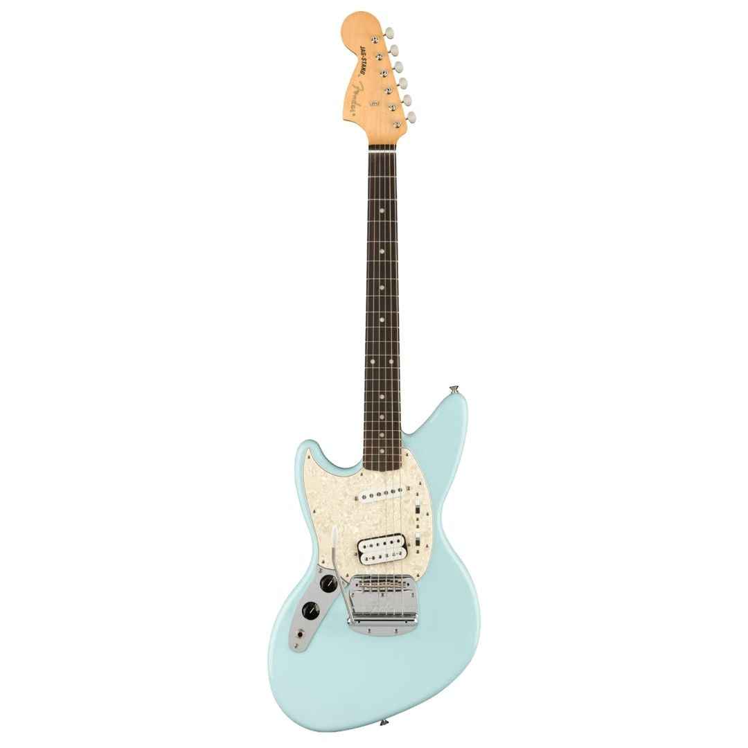 Fender Kurt Cobain Jag-Stang Left-handed Electric Guitar, RW FB, Sonic Blue