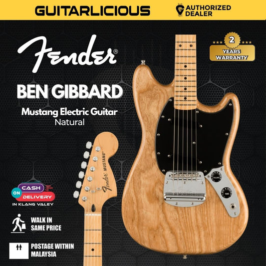 Fender Ben Gibbard Mustang Electric Guitar, Maple FB, Natural