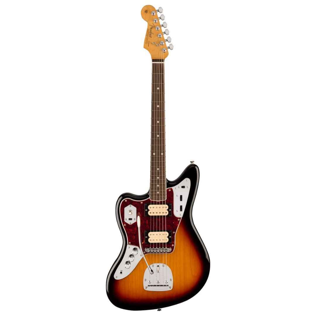 Fender Kurt Cobian Jaguar NOS Left-Handed Electric Guitar, RW FB, 3-Tone Sunburst