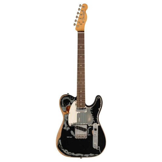 Fender Joe Strummer Road Worn Telecaster Electric Guitar, RW FB, Black