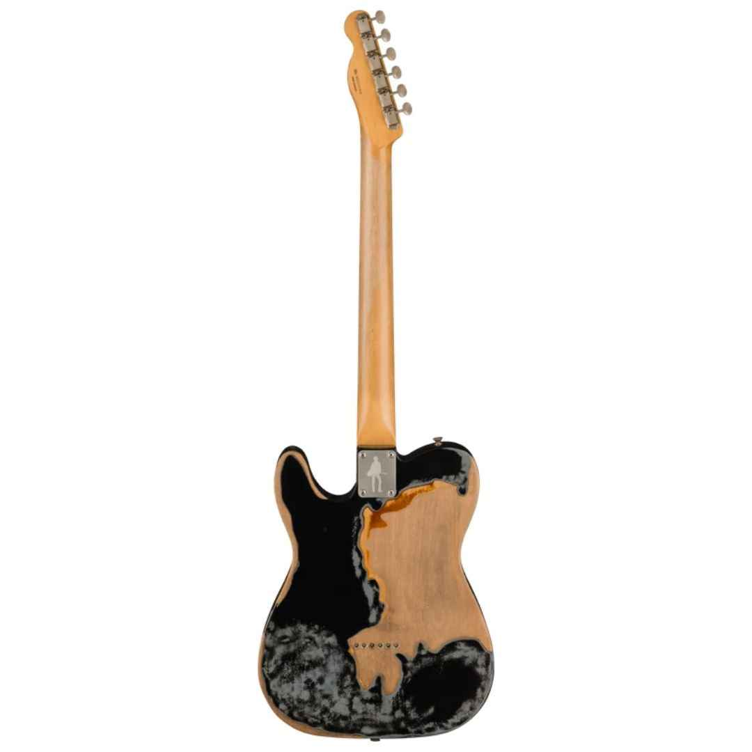 Fender Joe Strummer Road Worn Telecaster Electric Guitar, RW FB, Black