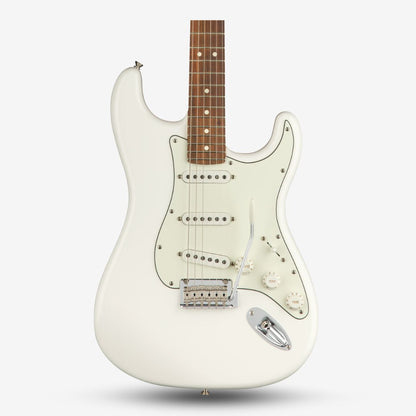 FENDER Player Single-Coil (SSS) Pick Up with Tremolo Stratocaster Electric Guitar, Pau Ferro FB, Polar White