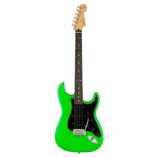 Fender Player Stratocaster Electric Guitar, Ebony FB, Neon Green