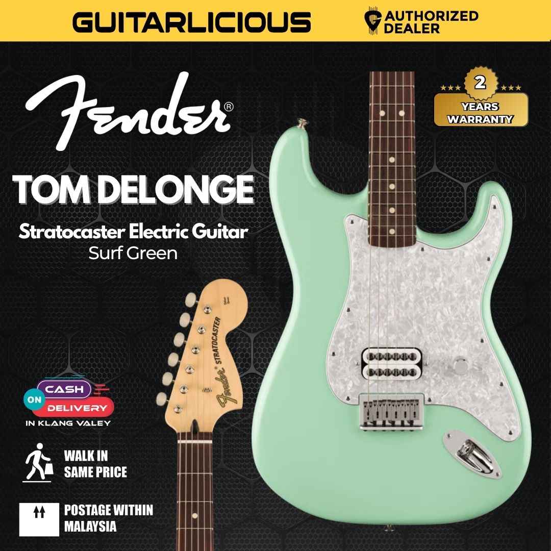 Fender Limited Edition Tom DeLonge Stratocaster Electric Guitar, RW FB, Surf Green