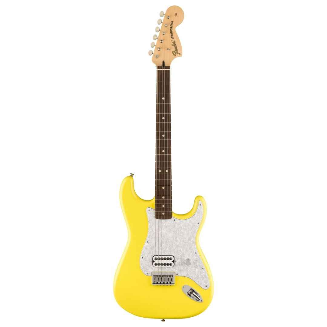 Fender Limited Edition Tom DeLonge Stratocaster Electric Guitar, RW FB, Graffiti Yellow