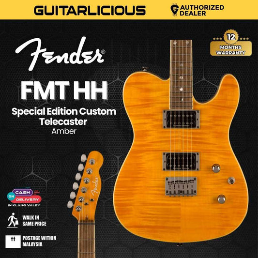 Fender Special Edition Custom Telecaster FMT HH Electric Guitar, Amber