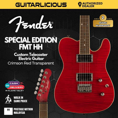 Fender Special Edition Custom Telecaster FMT HH Electric Guitar, Crimson Red